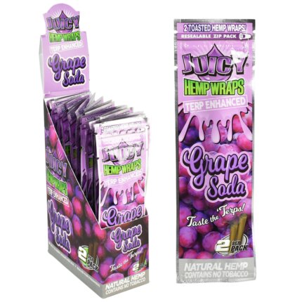 Juicy Hemp Wraps Grape Soda 2pk
