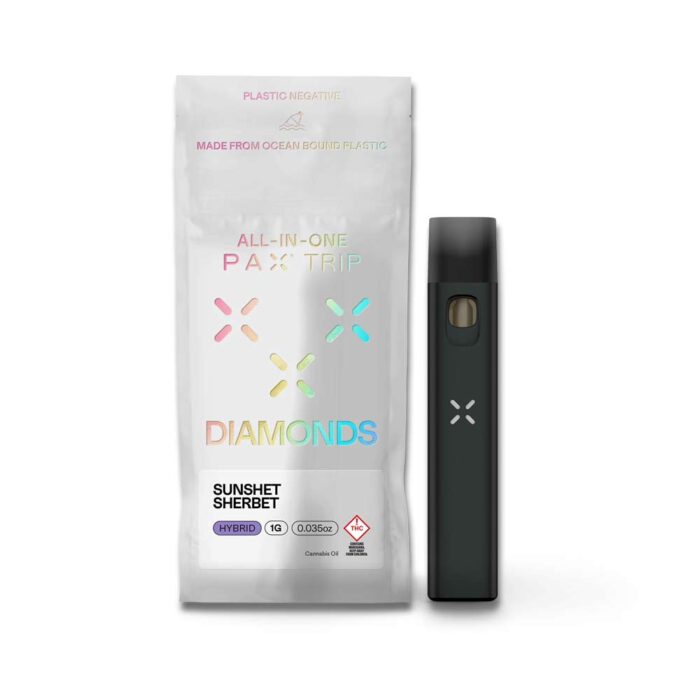 product_eca33edc-6549-443f-9024-4d8602c3ada0 Pax Trip Diamond Disposable Hybrid Sunset Sherbet 1g - Image 1