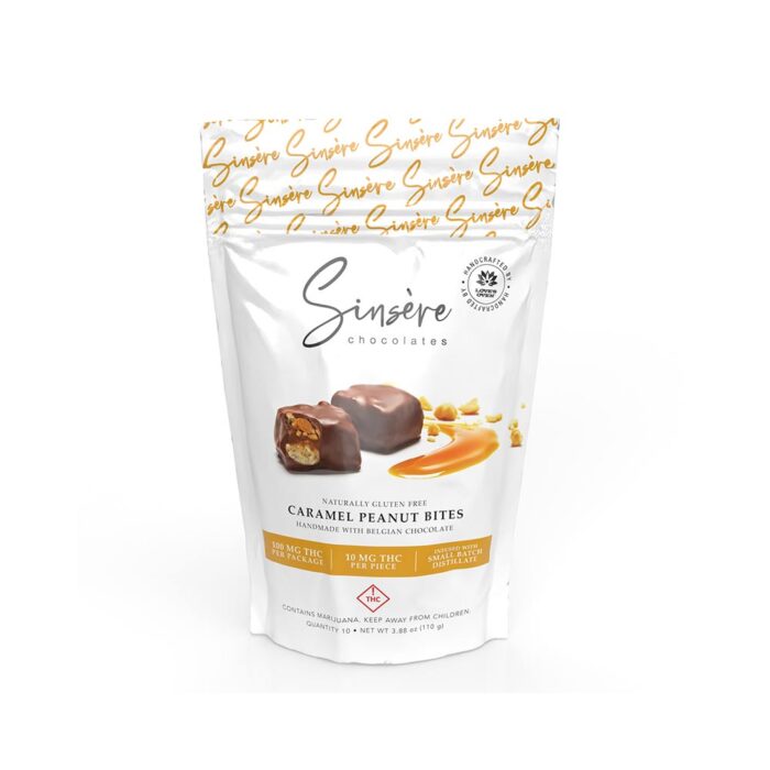 Sinsere Chocolate Bites Caramel Peanut 100mg - Image 1