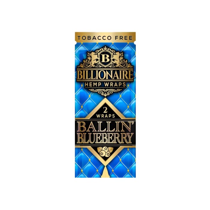 Billionaire Hemp Wraps Ballin Blueberry 2pk - Image 1