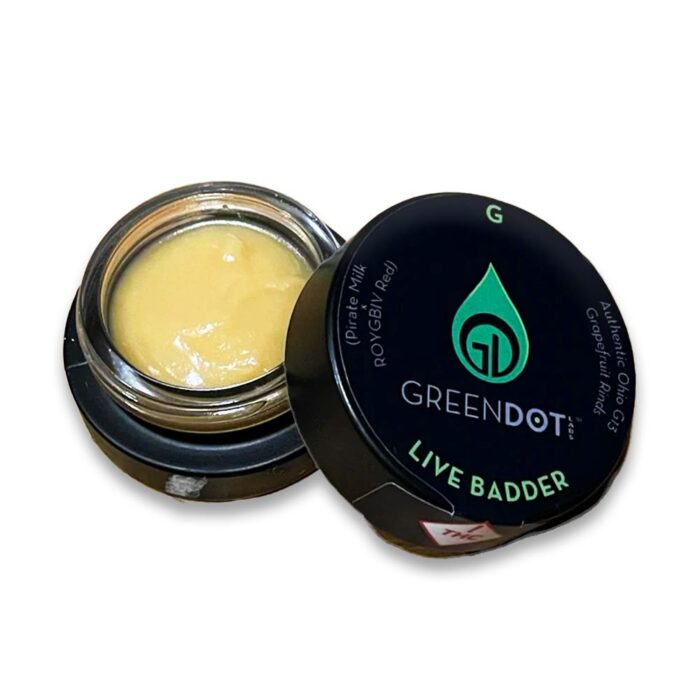 Green Dot Labs Black Label Live Badder Blue Apricot 1g - Image 1