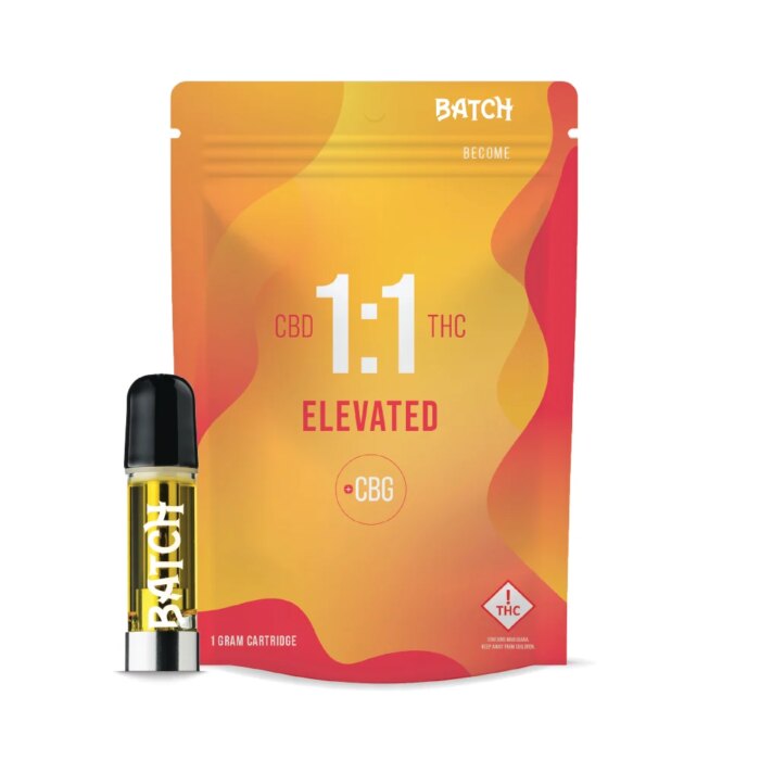 product_9beb8cc9-e76c-4f16-b803-7f2610d8c9f8 Batch Become Cart 1:1 Elevated CBD:THC CBG 1g - Image 1