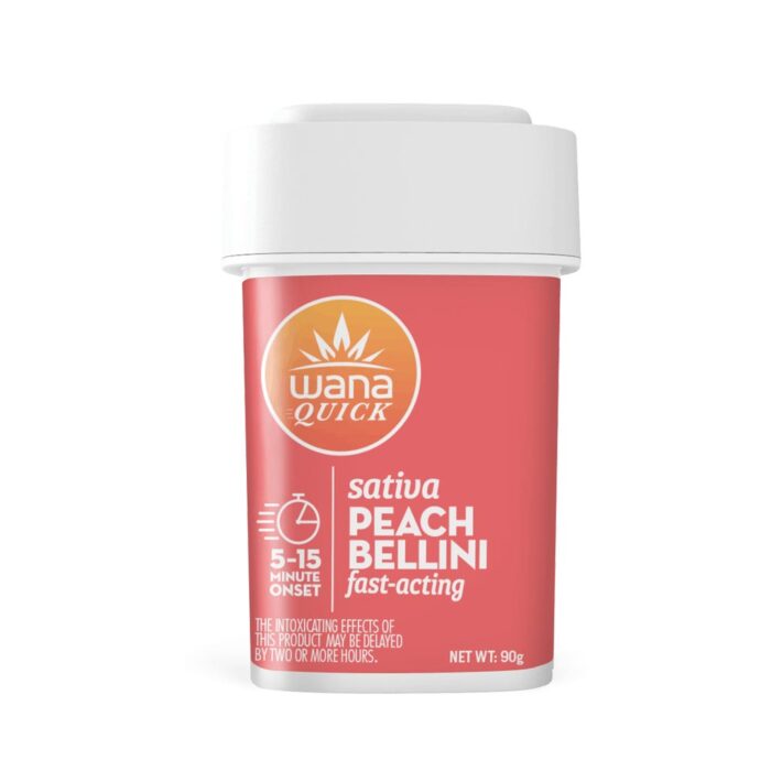 wana-peach-bellini Wana Quick Gummies Sativa Peach Bellini 100mg - Image 1
