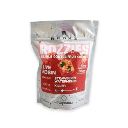 Rebel Rozzies Live Rosin Chews Strawberry Watermelon 100mg
