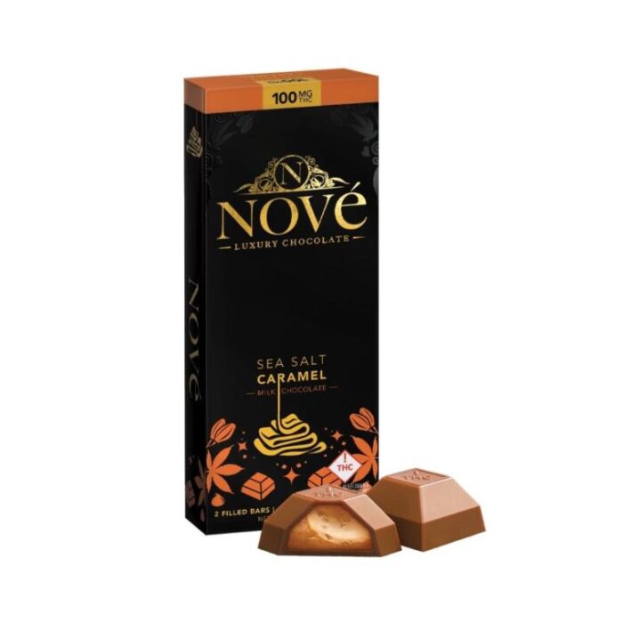 Nove Milk Chocolate Bar Sea Salt Caramel 100mg - Image 1