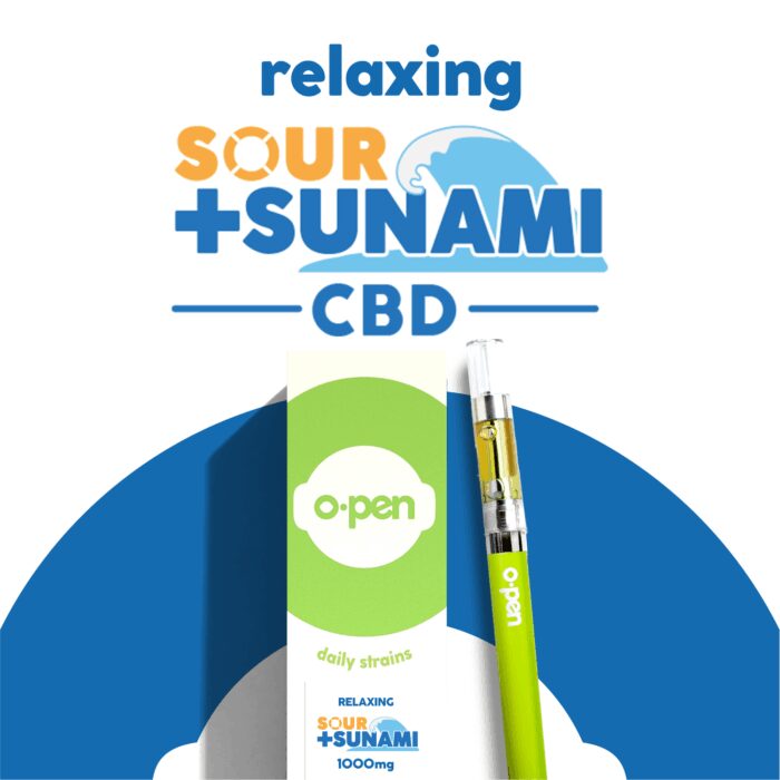 O.Pen Daily Strains Cart 1:1 Relaxing Sour Tsunami CBD:THC 1g - Image 1