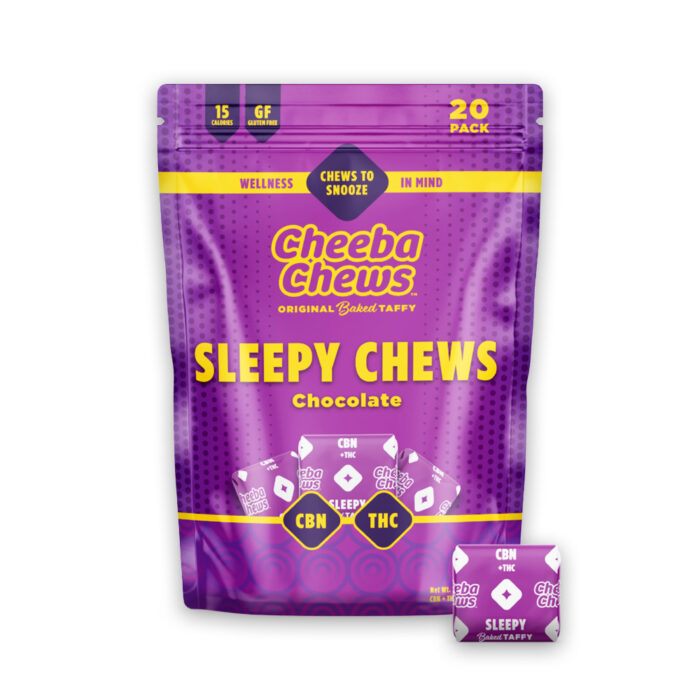 Cheeba Chews Chocolate Chews 1:1 Sleepy THC:CBN 100mg - Image 1