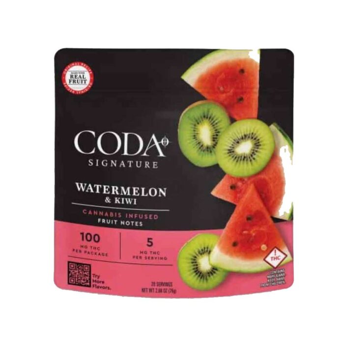 Coda Fruit Notes Watermelon & Kiwi 100mg - Image 1