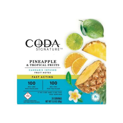 Coda Fruit Notes 1:1 CBD:THC Pineapple & Tropical Fruits 100mg