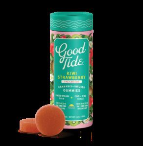 Good Tide Rosin Gummies 1:1:1 Kiwi Strawberry THC:CBD:CBG 100mg