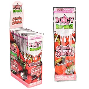 Juicy Hemp Wraps Strawberry Sherbert 2pk