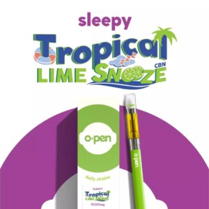 O.Pen Daily Strains Cart 1:1 Sleepy Tropical Lime Snooze CBN:THC 1g