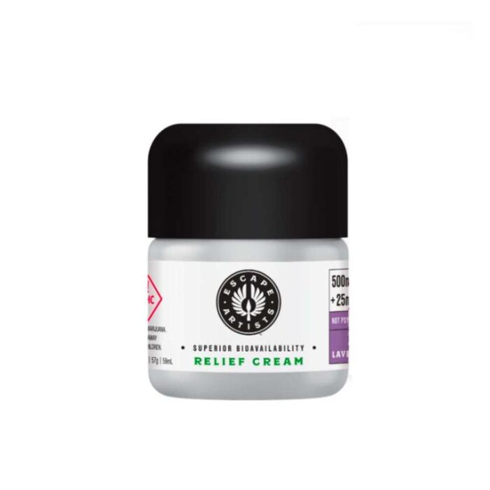 part-397127-1.jpg Escape Artists - Lavender Cream - 1:1 CBD:THC 300mg - Image 1