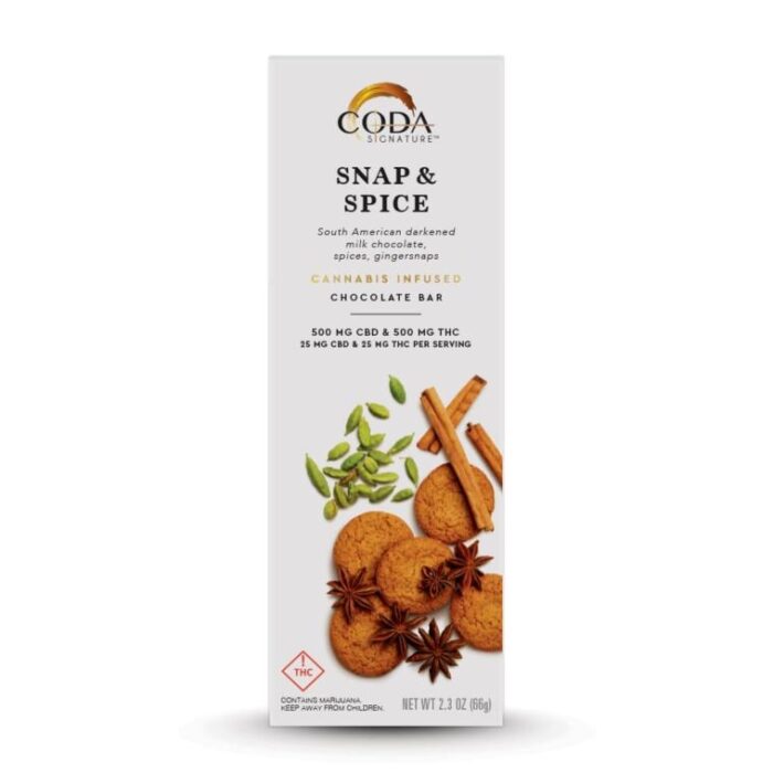 part-428528-1.jpg Coda - Bar - Snap & Spice - 1:1 CBD:THC 50mg - Image 1