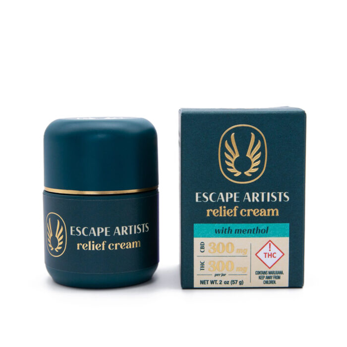 product_33df2646-3096-48a6-9681-41ccbd55e57c Escape Artist Relief Cream 5:5:1:1 Eucalyptus & Lavender THC:CBD:CBN:CBG 1250mg - Image 1