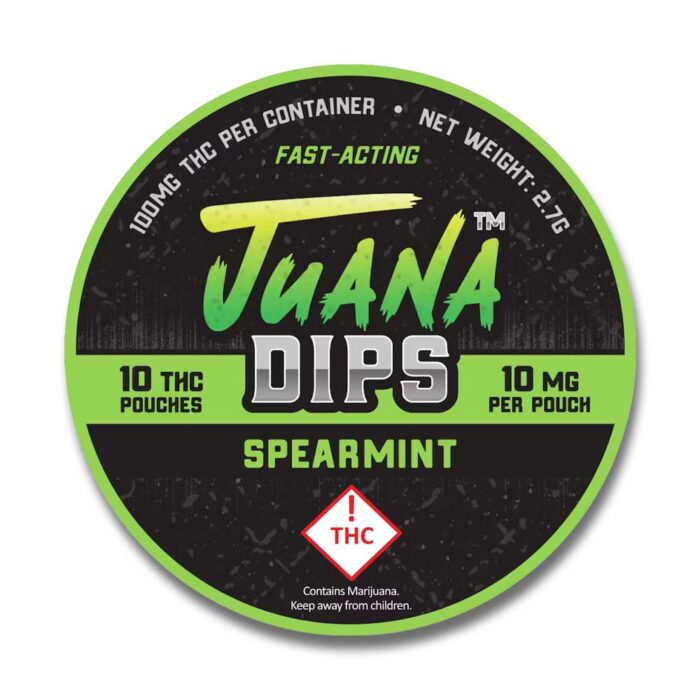 product_b2c08104-f90b-41cc-aaff-6c719b5e200c Juana Dips 10mg Pouches Spearmint 100mg - Image 1