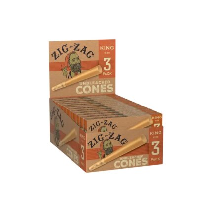 Zig Zag Unbleached Cones King Size 3pk