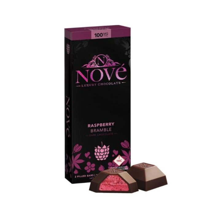 product_c53a46b0-3d14-4204-bcad-e229a4770f56 Nove Dark Chocolate Bar Raspberry Bramble 100mg - Image 1