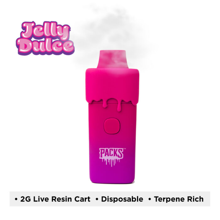 Packwoods Packs Live Resin AIO Indica Jelly Dulce 2g - Image 1