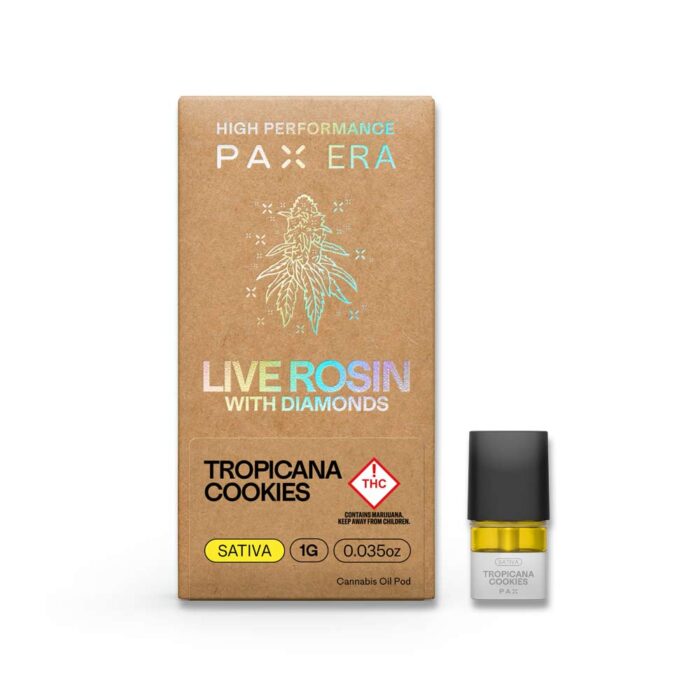 product_ca01d49d-9a6a-496b-94eb-71759fa5345c Pax Trip Live Rosin Diamond Disposable Sativa Tropicana Cookies 1g - Image 1