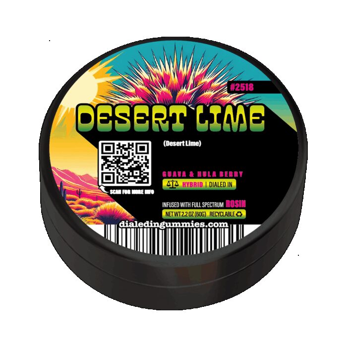 Dialed In... Rosin Gummies Desert Lime 100mg - Image 1