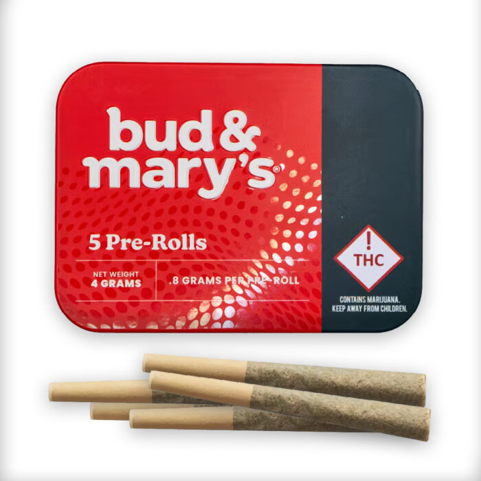 Bud & Mary's Pre-Roll 5pk Strawberry Cough 4g - Image 1