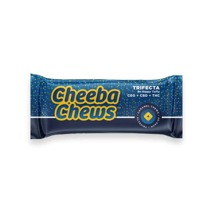 Cheeba Chews Caramel Taffy 1:1:1 Trifecta CBG:CBD:THC 100mg - Image 1
