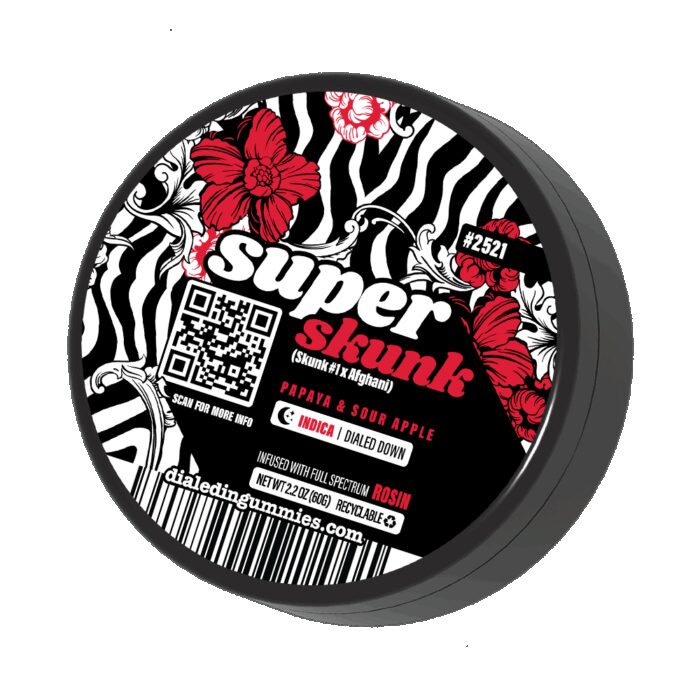 Dialed In... Rosin Gummies Super Skunk 100mg - Image 1