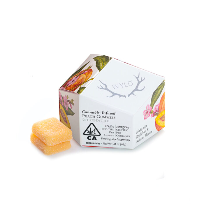 Wyld Gummies 2:1 Hybrid Peach 50mg - Image 1
