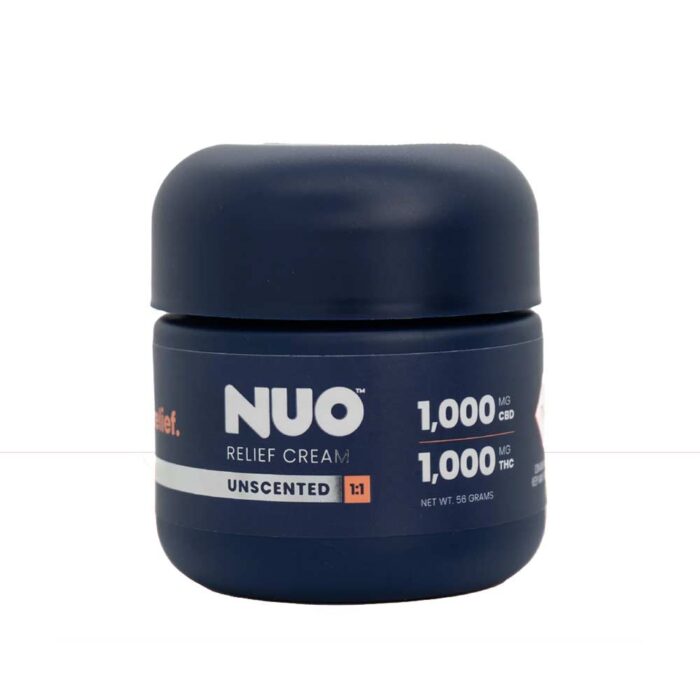 NUO Relief Cream 1:1 Unscented CBD:THC 1000mg - Image 1