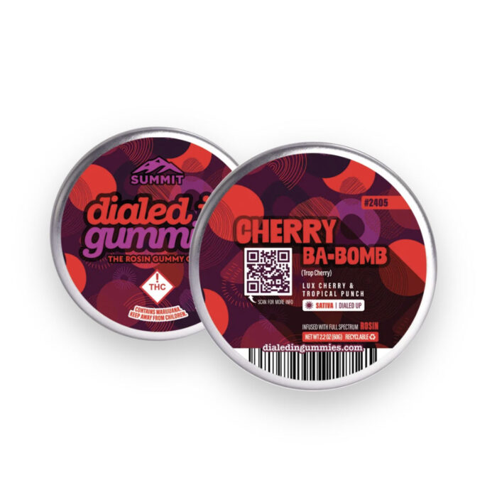 product_c972b51c-5a16-4f67-ae5b-fc2253de4e83 Dialed In... Rosin Gummies Cherry Fizz 100mg - Image 1