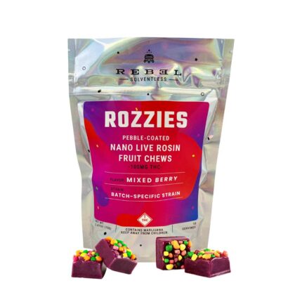 Rebel Rozzies Live Rosin Chews Mixed Berry 100mg