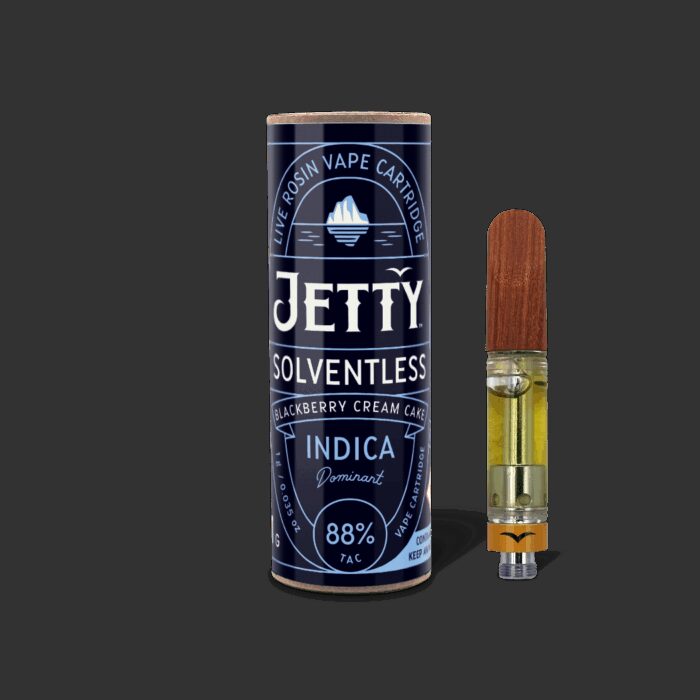 Jetty Rosin Cart Indica Blackberry Cream Cake 1g - Image 1