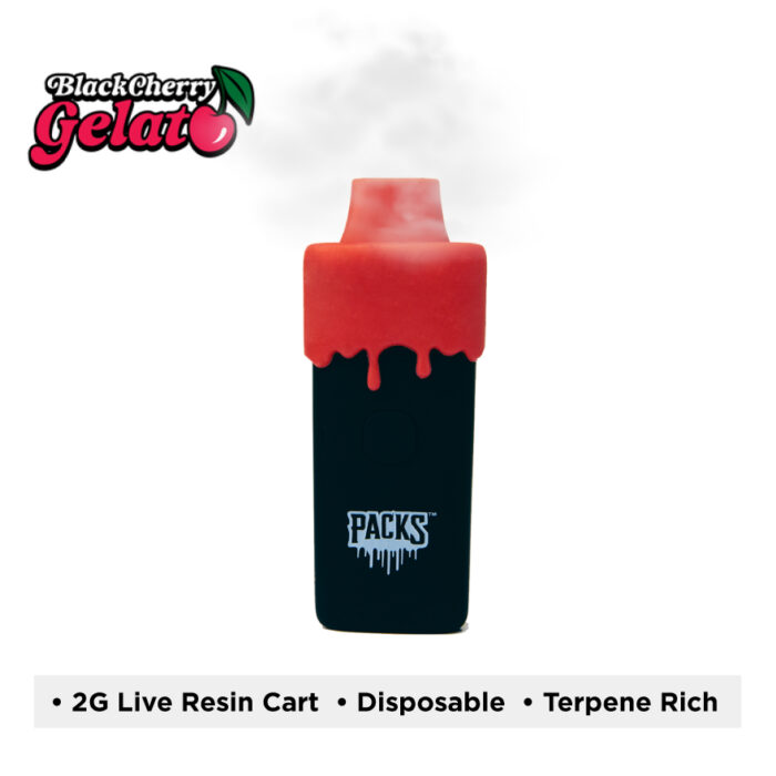 Packwoods Packs Live Resin AIO Hybrid Black Cherry Gelato 2g - Image 1