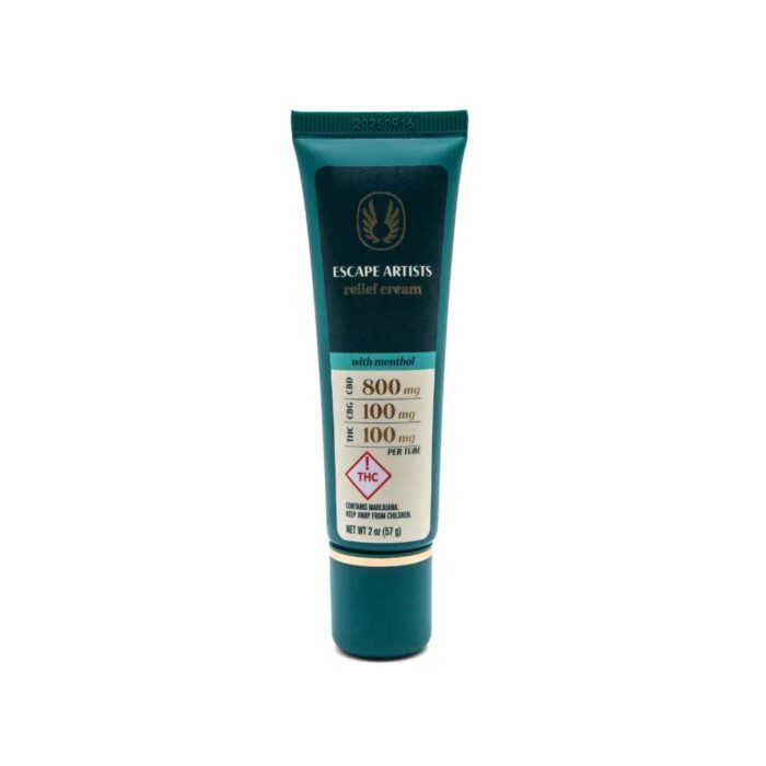 product_b346c8ae-562d-4d3e-8fcb-32d2e46c13e4 Escape Artist Relief Cream 8:1:1 Menthol CBD:CBG:THC 100mg - Image 1