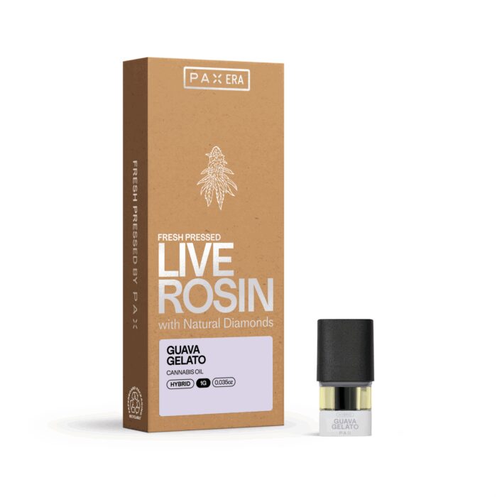 product_ea3d0c88-05ff-4195-9a51-3de44cd81b09 Pax Live Rosin Pod Hybrid Guava Gelato 1g - Image 1
