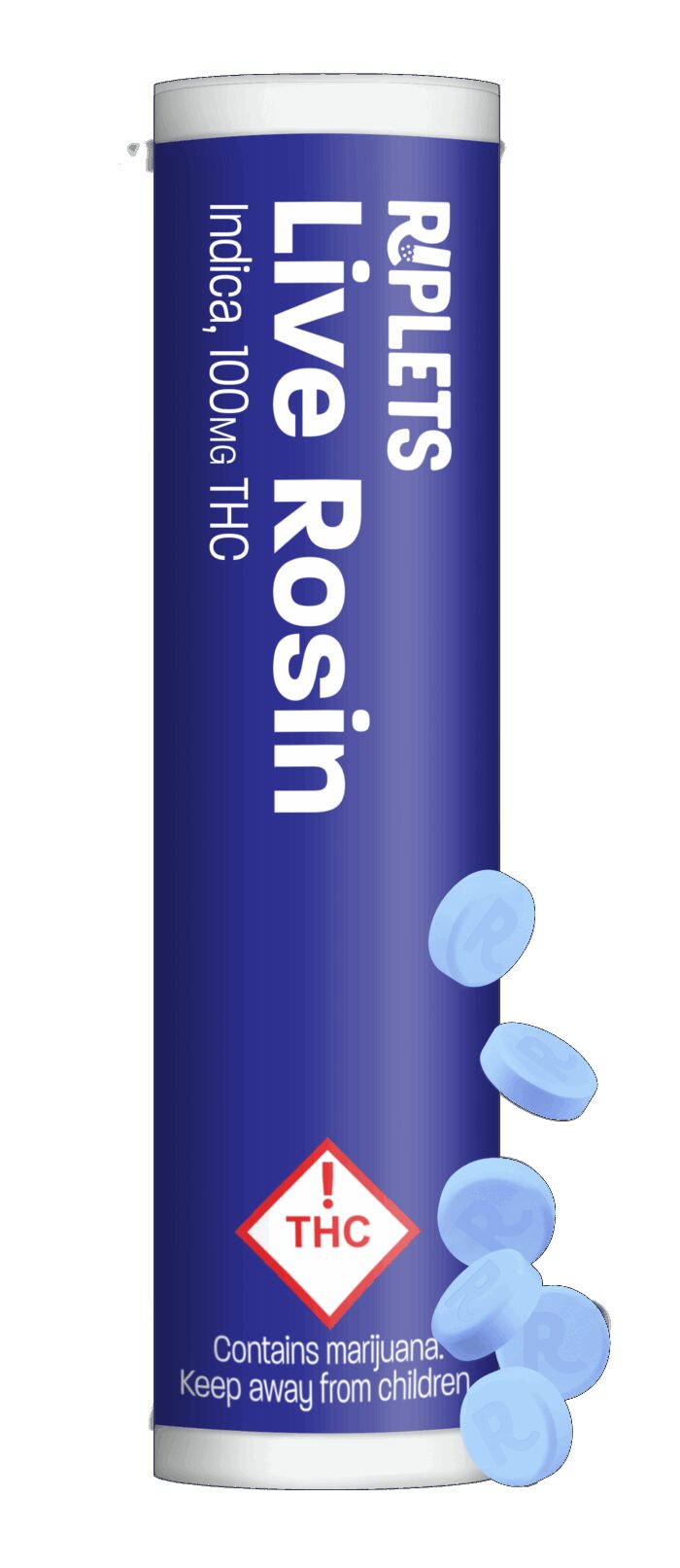 product_1a28ecfd-9976-43e8-b700-b044b31277bb Ripple Riplets Indica Rosin 100mg - Image 1