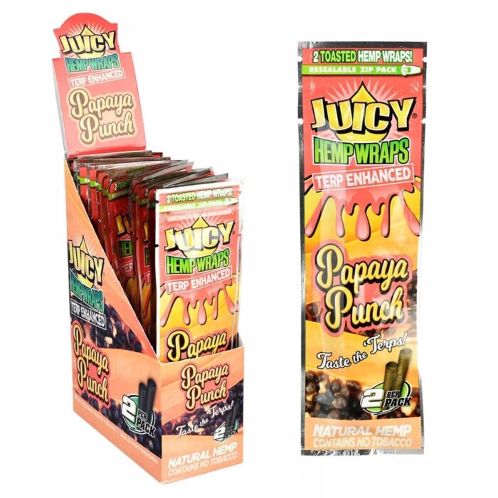 Juicy Hemp Wraps Papaya Punch 2pk - Image 1