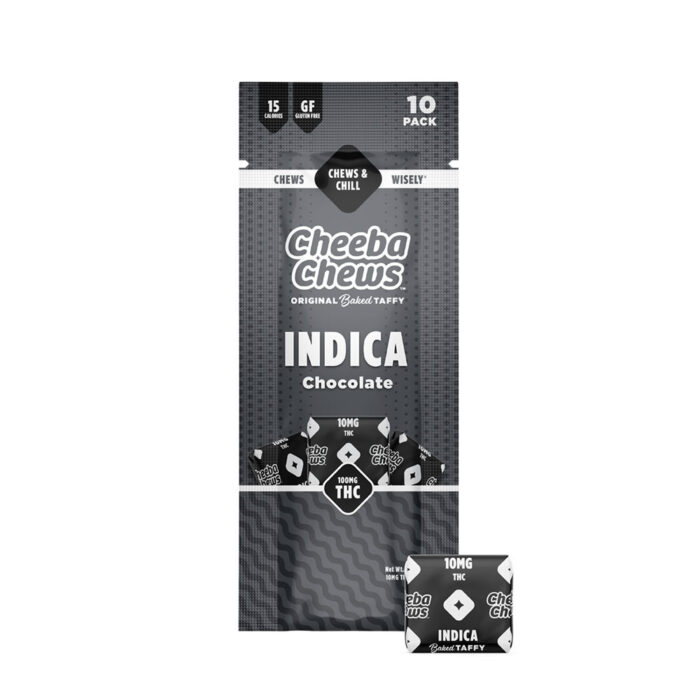 Cheeba Chews Taffy Indica Chocolate 100mg - Image 1