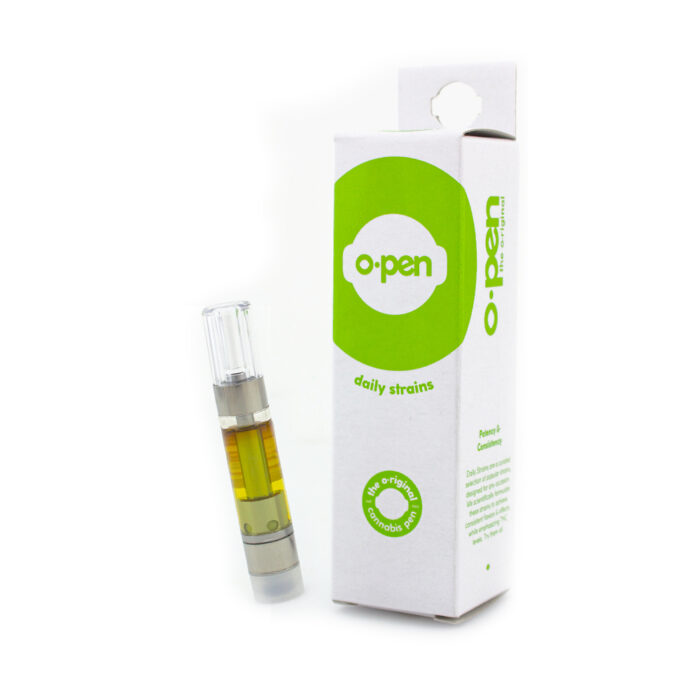 product_b015cb38-8cdf-4a22-90e9-79425787020d O.Pen Daily Strains Cart Euphoric Hybrid Banana Cream Cake 1g - Image 1