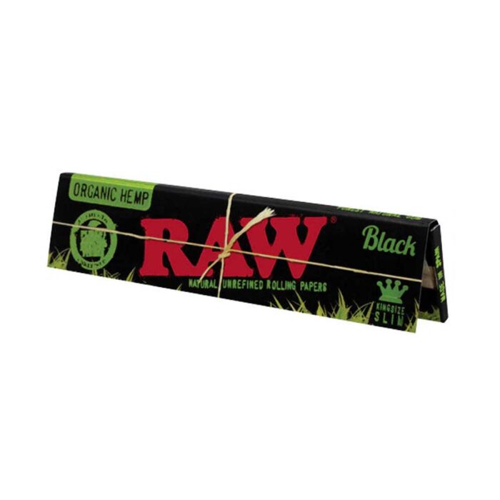 RAW Black Organic Hemp Papers King Size Slim - Image 1