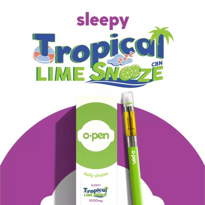 O.Pen Daily Strains Cart 1:1 Sleepy Tropical Lime Snooze CBN:THC 1g - Image 1