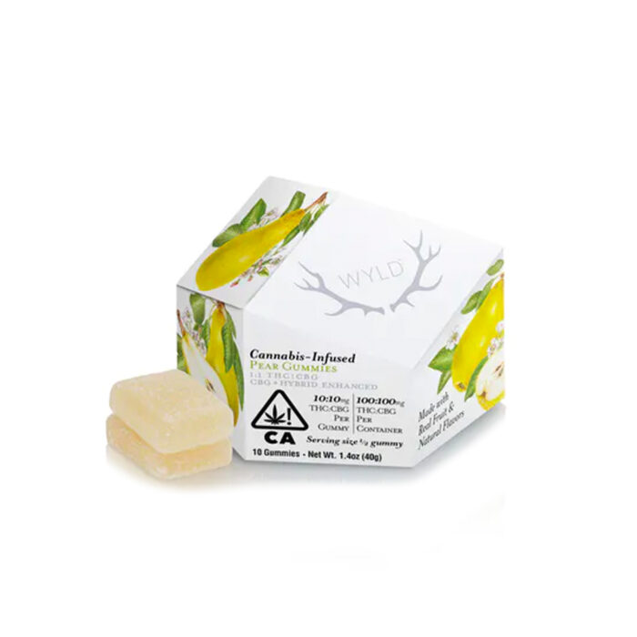 Wyld Gummies 1:1 Hybrid Pear 100mg - Image 1