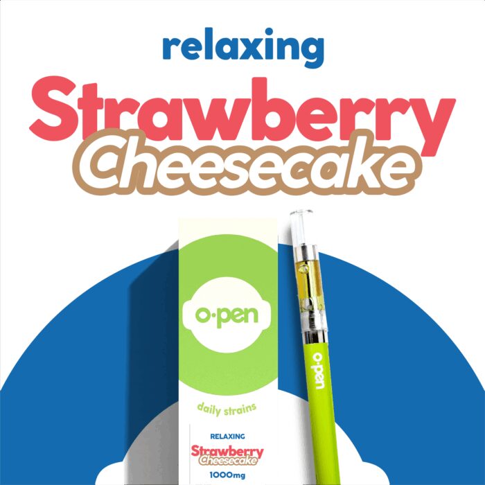 O.Pen Daily Strains Cart Relaxing Indica Strawberry Cheesecake 1g - Image 1