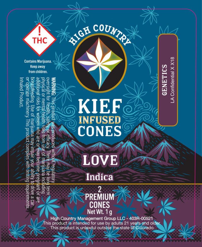 High Country Infused Pre-Roll 2pk Indica Fritter Cake 1g - Image 1