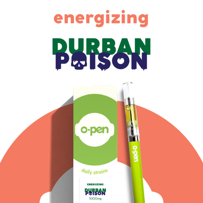 O.Pen Daily Strains Cart Energizing Sativa Durban Poison 1g - Image 1