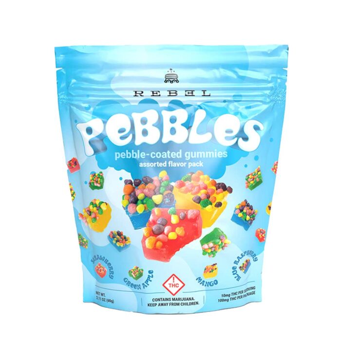 Rebel Pebbles Gummies Assorted Flavors 100mg - Image 1