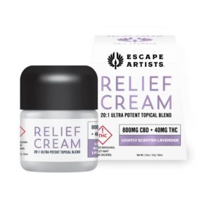 Escape Artists – Relief Cream – Lavender – CBD 25mg