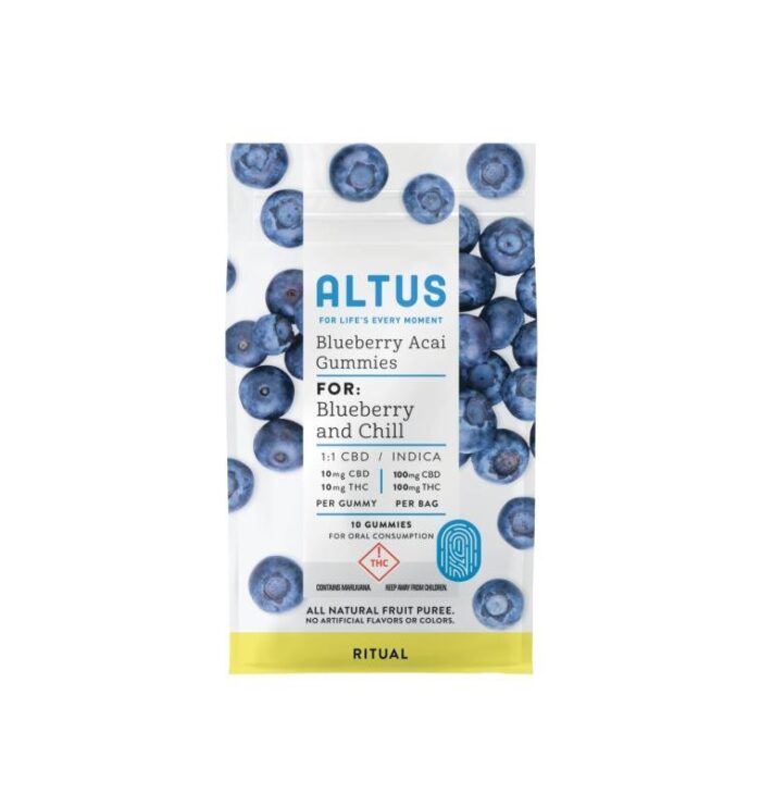Altus - Gummies - 1:1 Blueberry Acai 100mg - Image 1