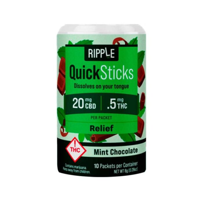 part-426653-3.jpg Ripple - Quicksticks - Relief - Mint Chocolate - 40:1 CBD 200mg - Image 1